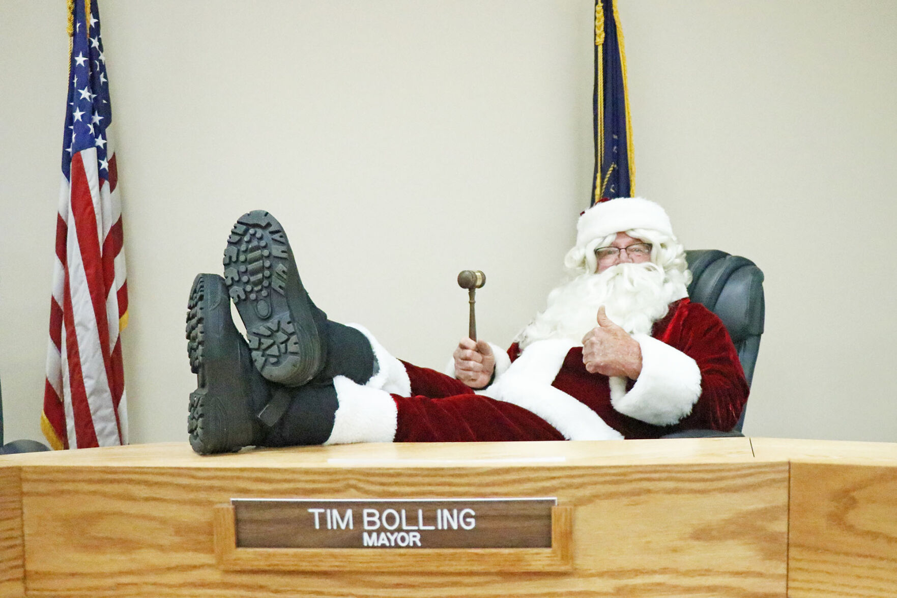 Mayor Santa Central City helper celebrates many roles