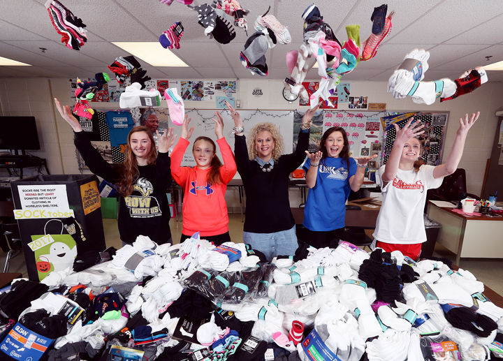 Northwest students collect 1,700 pairs of socks during Socktober sock drive