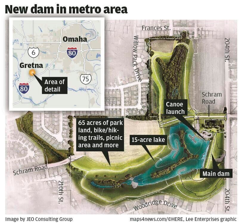Dam project near Gretna will bring new lake, park to Omaha area