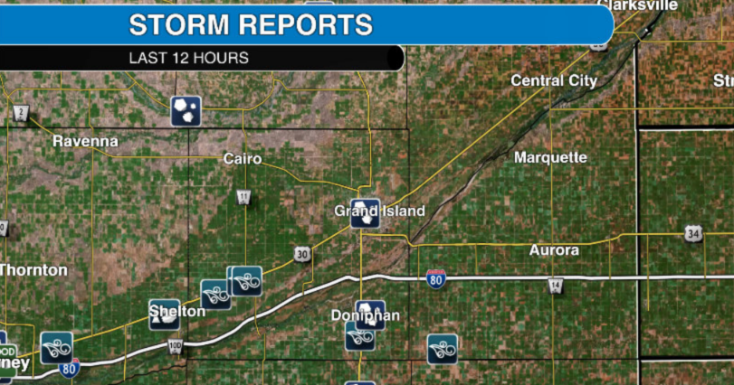 Update: Severe weather threat ends for Grand Island. Hail and strong ...