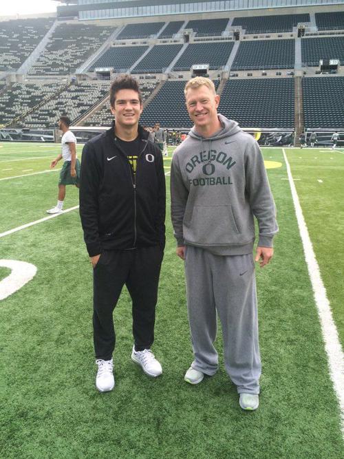 Bishop Neumann Qb Noah Vedral And Future Central Florida Boss Scott Frost Right Theindependent Com