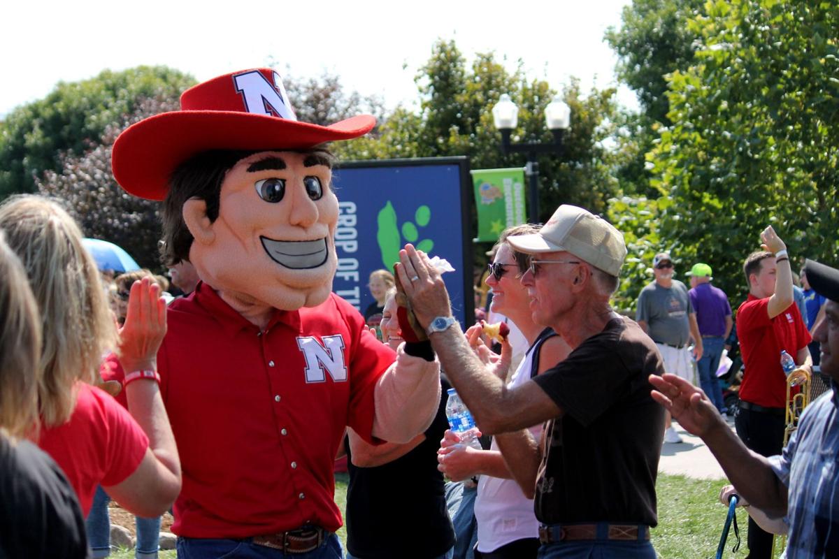 Cornhusker Marching Band Spirit Squad Herbie Husker Roll