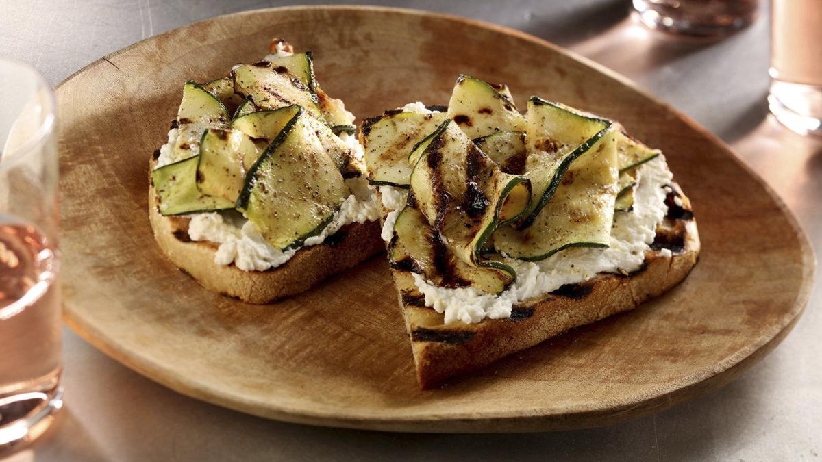 Home On The Range Start Your Cookout With Grilled Zucchini Over Bruschetta Food Theindependent Com