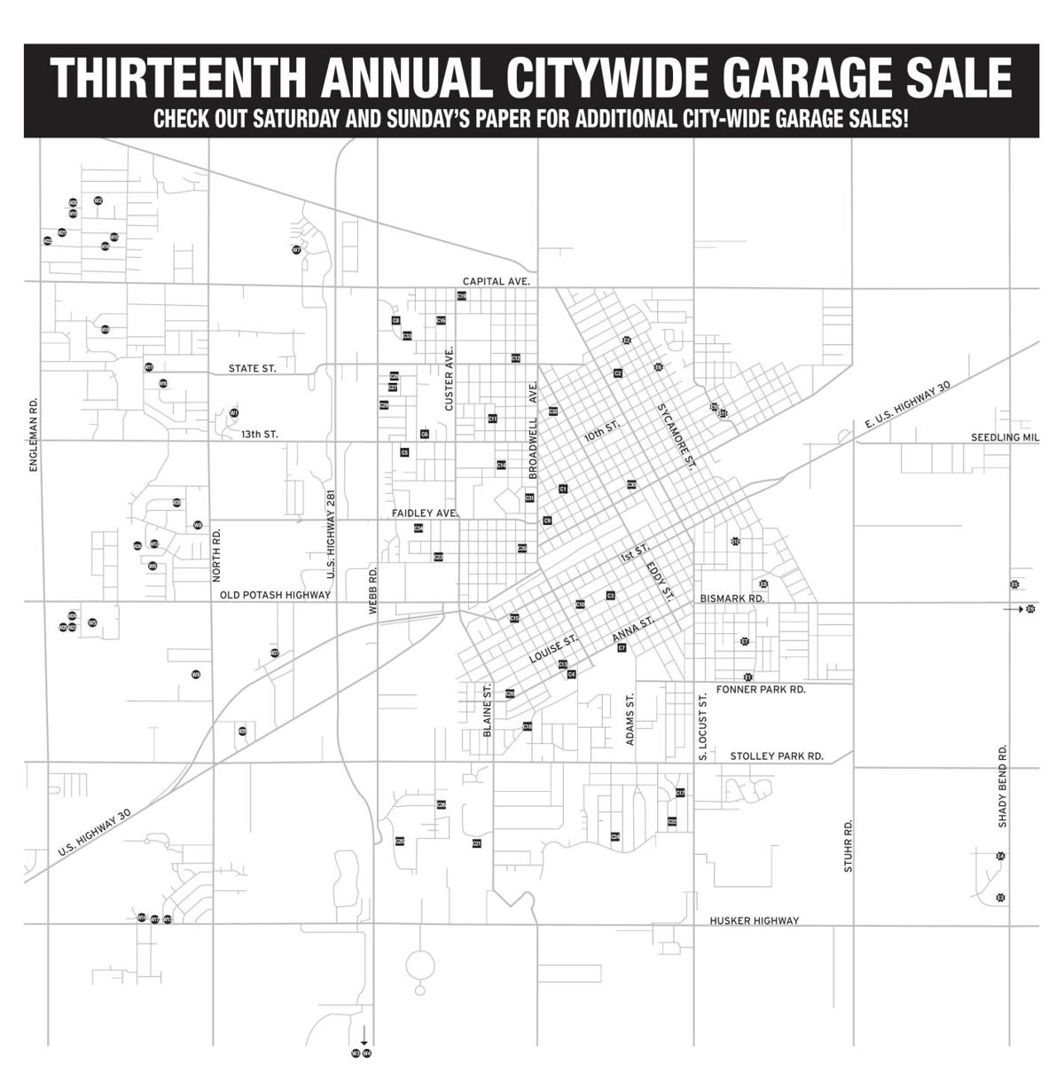 Pine City City Wide Garage Sales Map 2022
