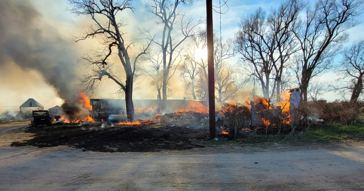 County Rd 121 Fire Several departments responded