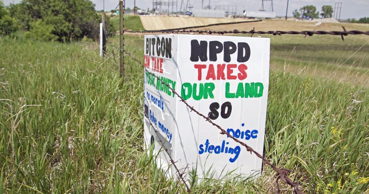 Nebraska crypto company wants to get bigger. Landowners decry NPPD’s use of eminent domain that will help it grow.