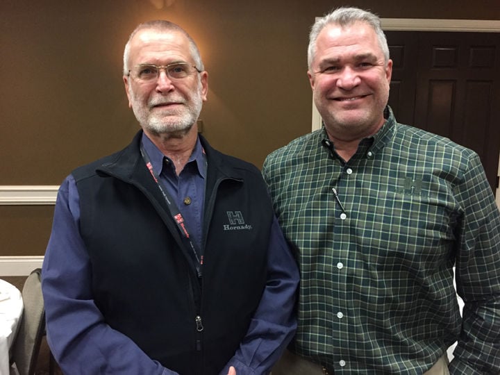 Father, son talk about Hornady Manufacturing at Rotary meeting