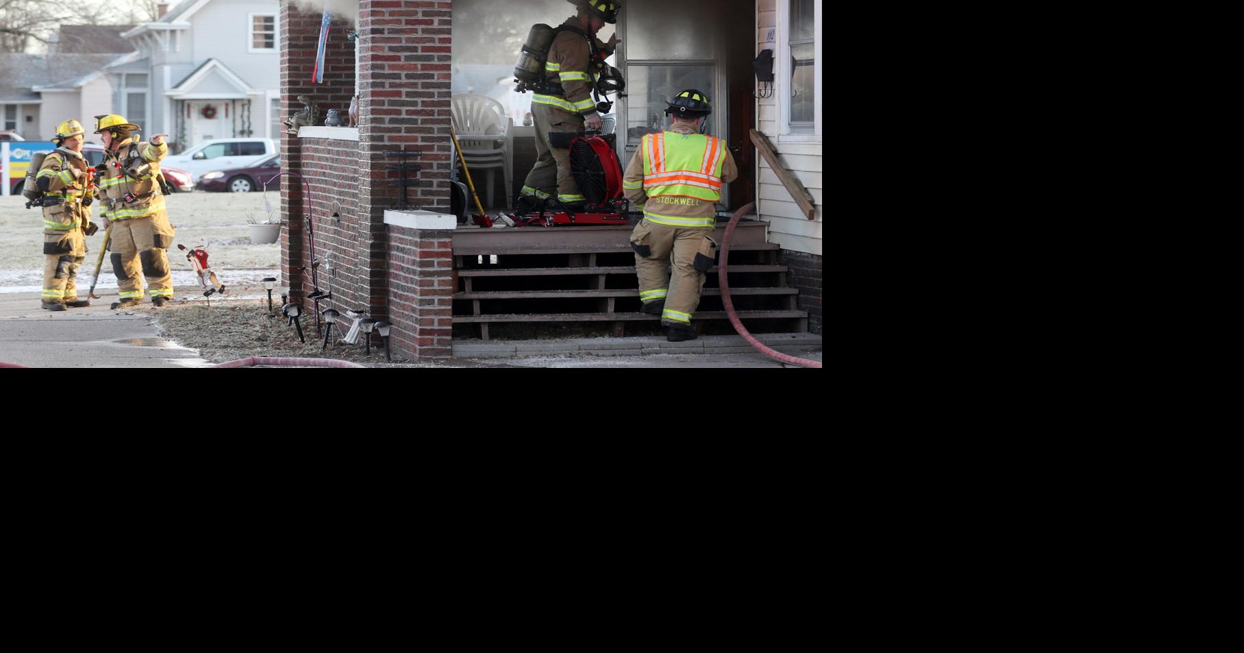 Dog rescued from fire