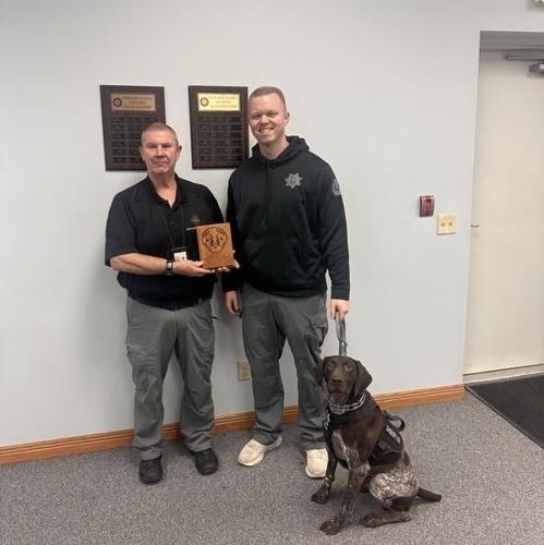 YSO dog teams evaluated, specialist honored for his service