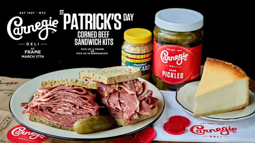 Frame of Hazel Park Offering Carnegie Deli Corned Beef Sandwich Kits