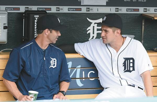 Tigers' Ausmus, Kinsler joke around at Toledo benefit