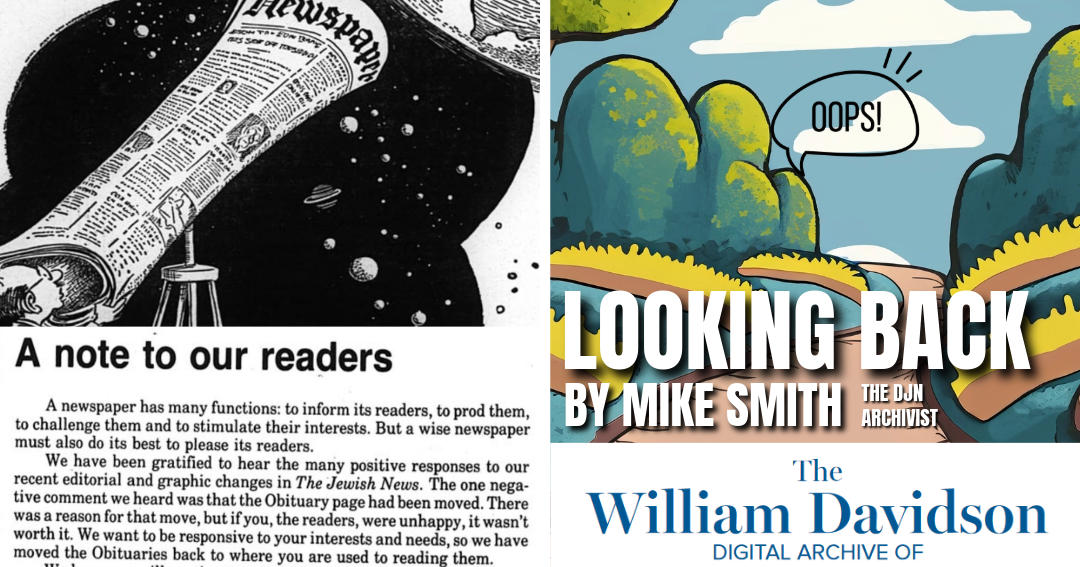 The Time the Jewish News Moved the Obituaries — and Paid the Price