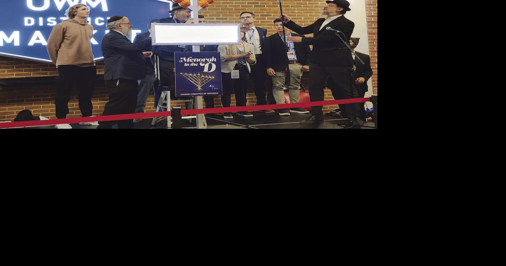 Pistons' First Basketball Menorah Takes Center Court Faces & Places