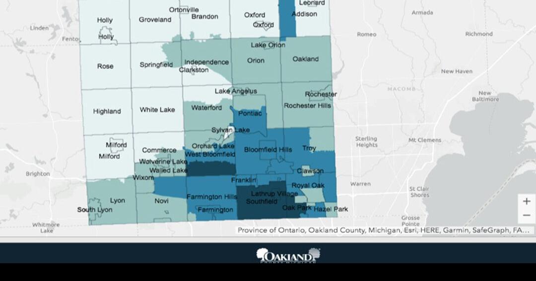 Oakland County Creates Interactive Map of COVID 19 Cases by ZIP Code