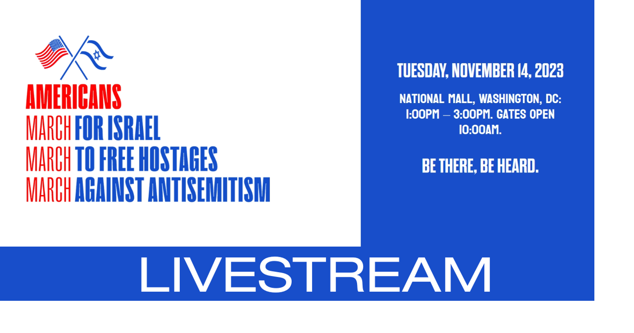 Watch the March for Israel Livestream News