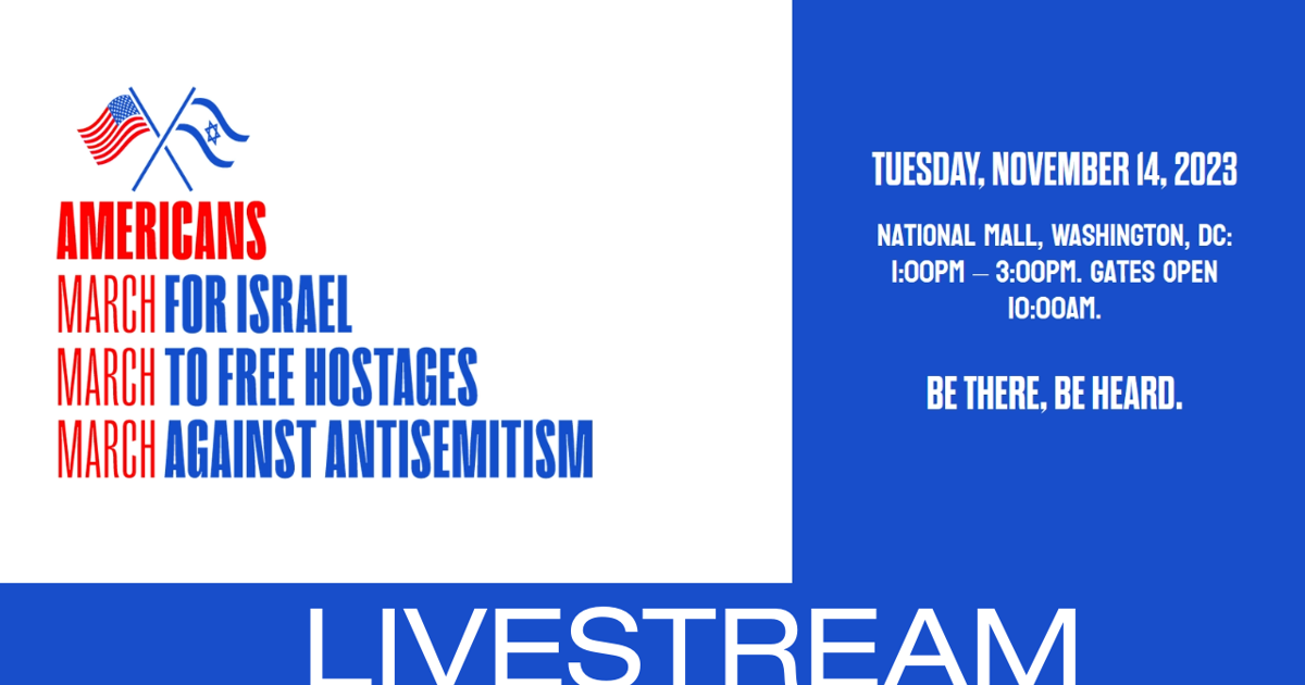 Watch the March for Israel Livestream News