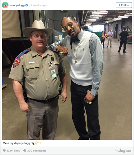 Trooper Billy Spears and rapper Snoop Dogg