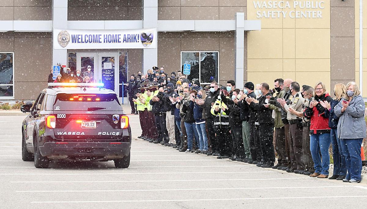 Waseca back police officer recovering from shooting Mankato