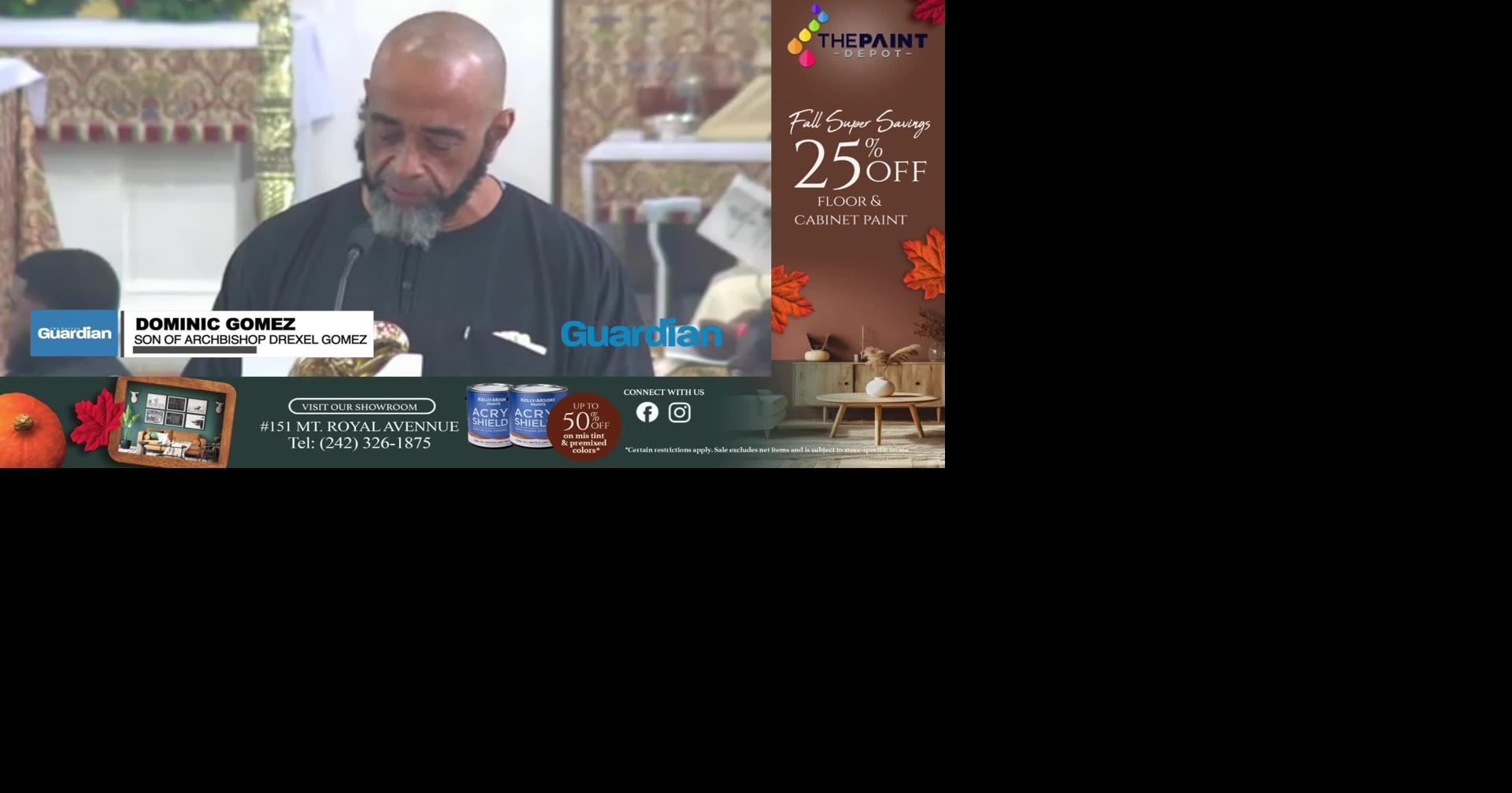 PRIME MINISTER SPEAKS AT THE LATE ARCHBISHOP DREXEL GOMEZ FUNERAL SERVICE