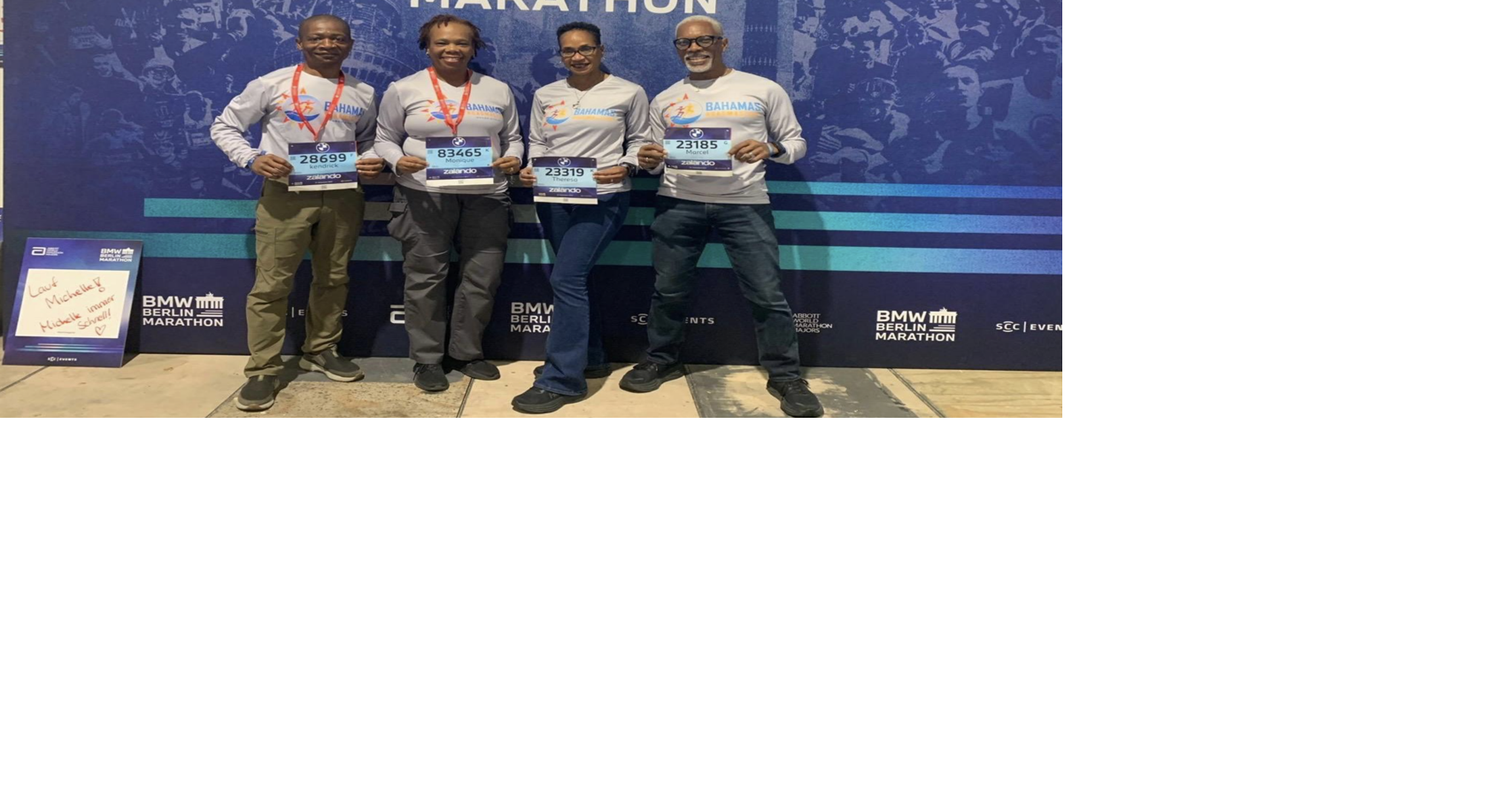 Bahamians couples compete at BMW Berlin Marathon