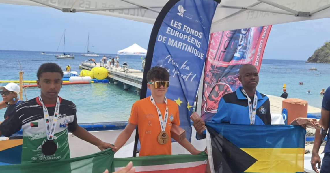 Swimmers compete in open water to end CARIFTA