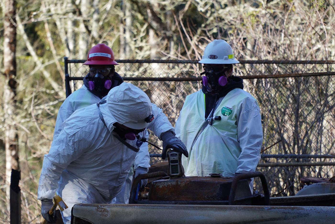 Photos Hazardous waste clean up underway in North Lincoln County