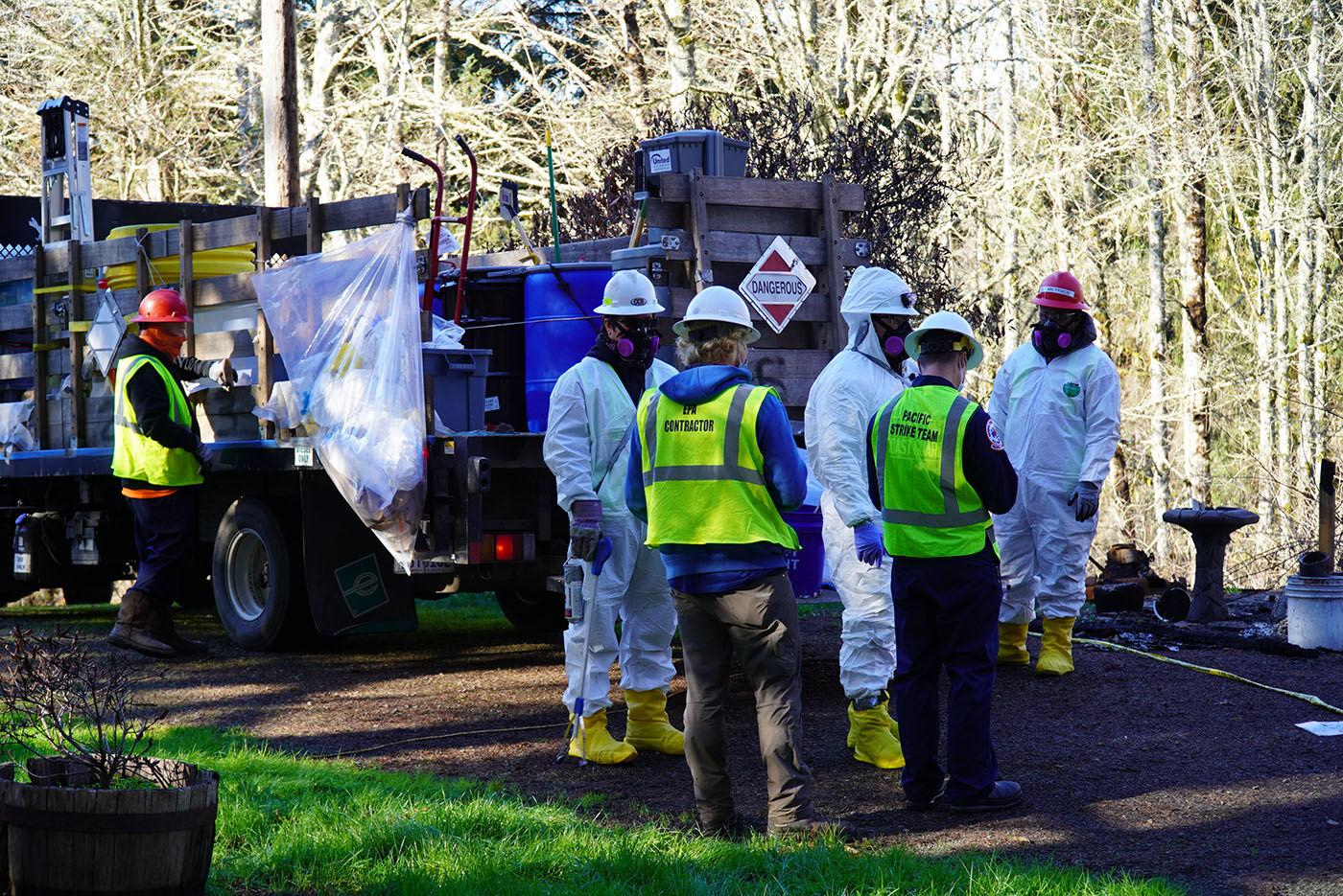 Photos Hazardous waste clean up underway in North Lincoln County