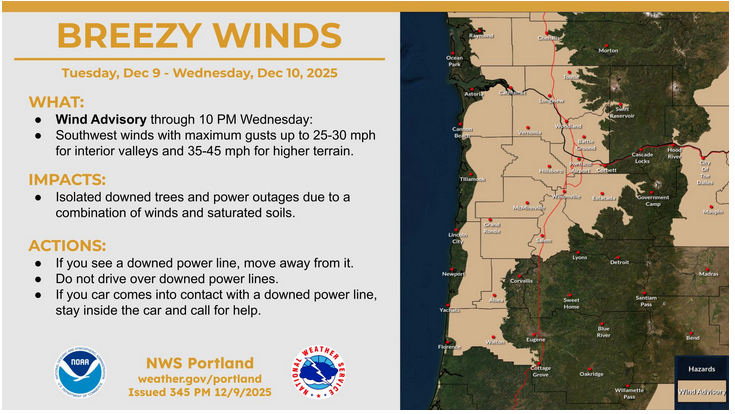 Weather Update: Soaking rainstorms decreasing, Wind Advisory issued ...
