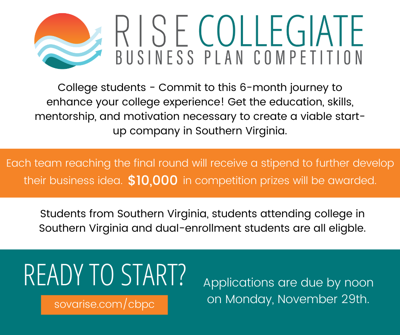 RISE Collaborative Collegiate Business Plan Competition Launches with Local Support