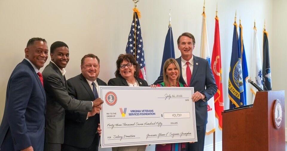 Governor Youngkin donates second-quarter salary to VA Veterans Services Foundation
