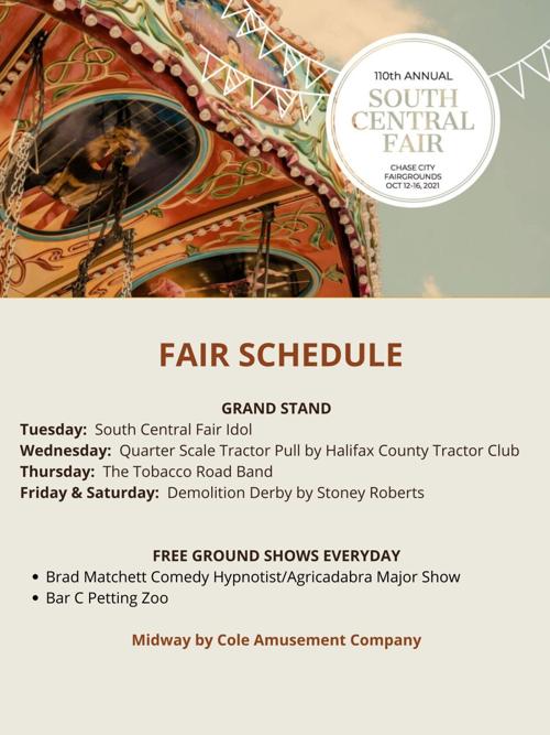 110th South Central Fair Schedule 2021
