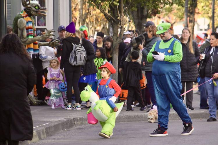 Costumed kids enjoy safe trickortreat during 2023 Downtown Gresham Costumed kids enjoy safe trickortreat during 2023 Downtown Gresham