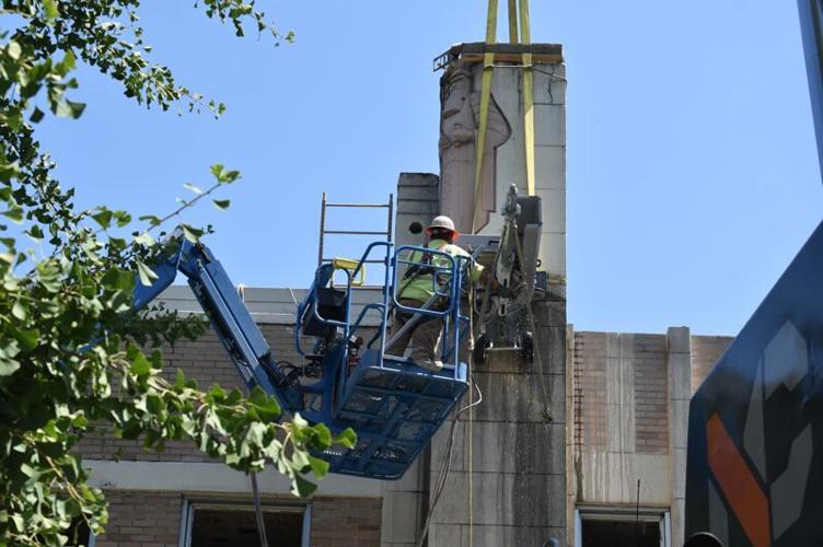 Iconic sculptures removed from Gresham High facade