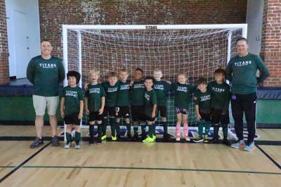 Morganton Day School 2025 indoor soccer team photo