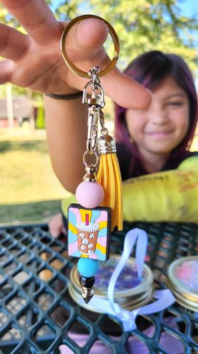 A keychain made by Evalina Flores