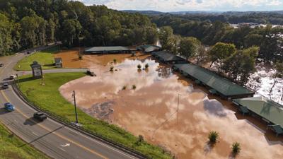 Hurricane Helene Floods River Village