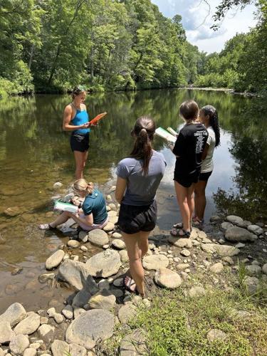 Camper learn about stream assessment during last summer's Wilderness Watershed Adventure.
