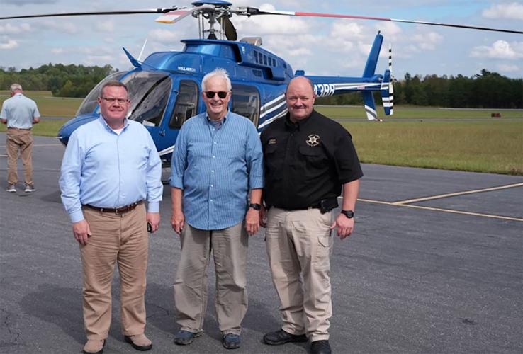 Officials take aerial tour of Burke