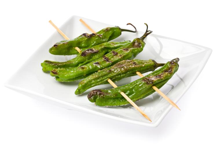blistered shishito peppers