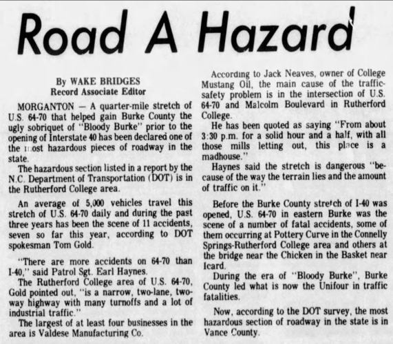 Road a Hazard