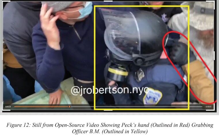 Peck Grabbing Officer B.M.