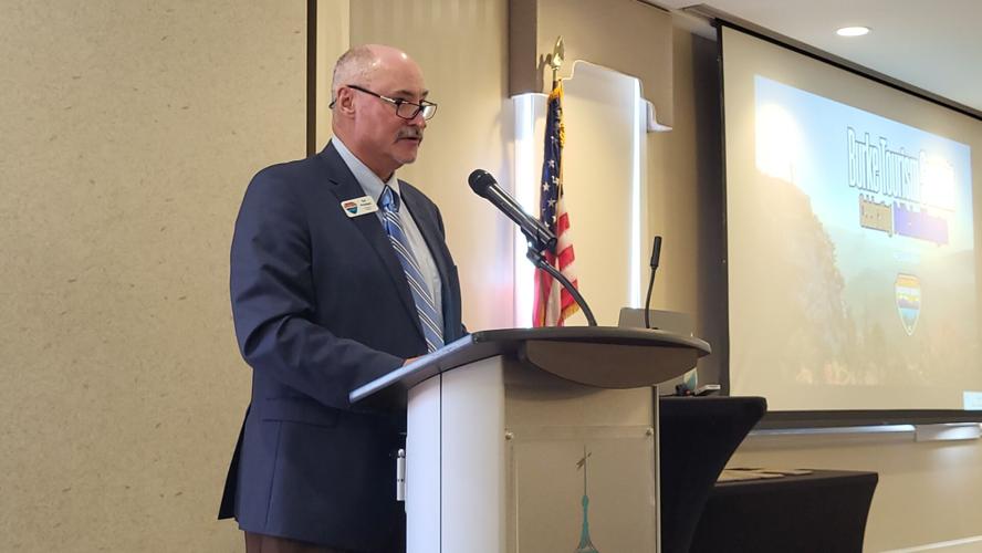 Burke County Tourism CEO Ed Phillips speaks at the annual tourism summit