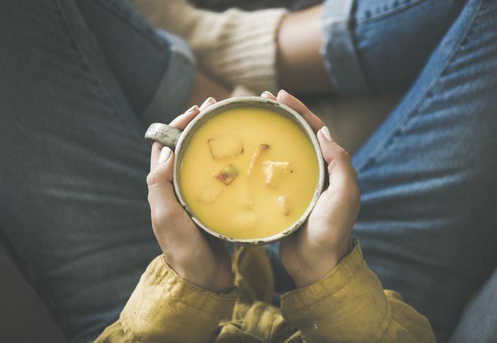 mug in hands