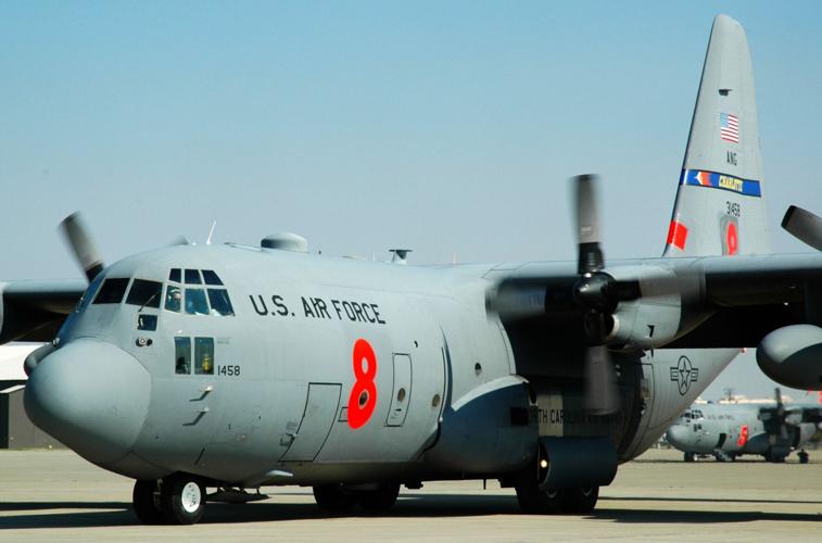 A C-130 attached to the NC Air National Guard 145th Airlift Wing in Charlotte photo US Air Force.JPG
