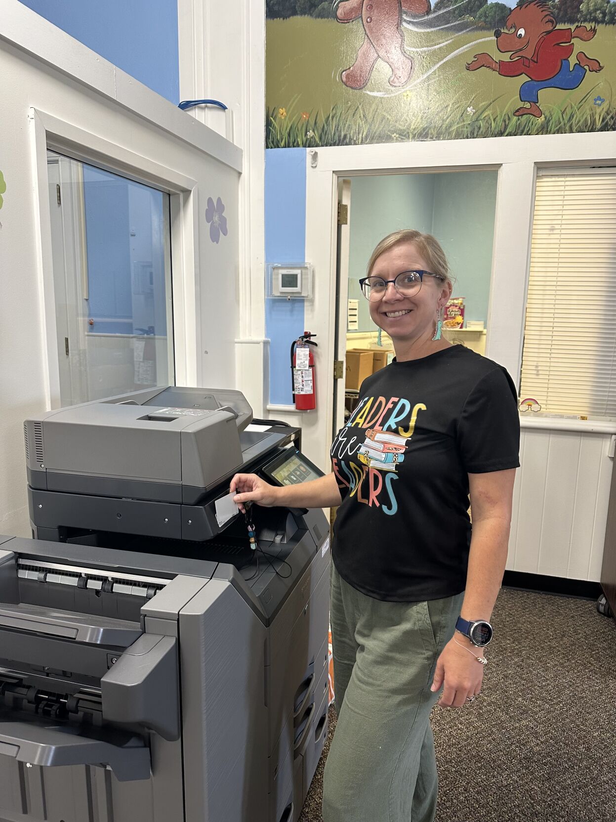Burke Teacher with printer