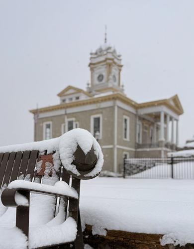 Courthouse in snow