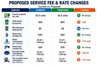 Proposed rate changes