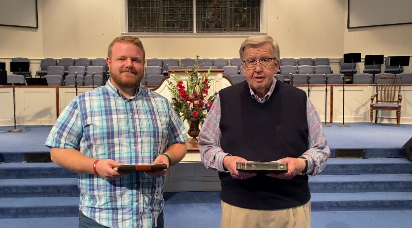 Pastor Ethan Cromer and Jerry Gamble