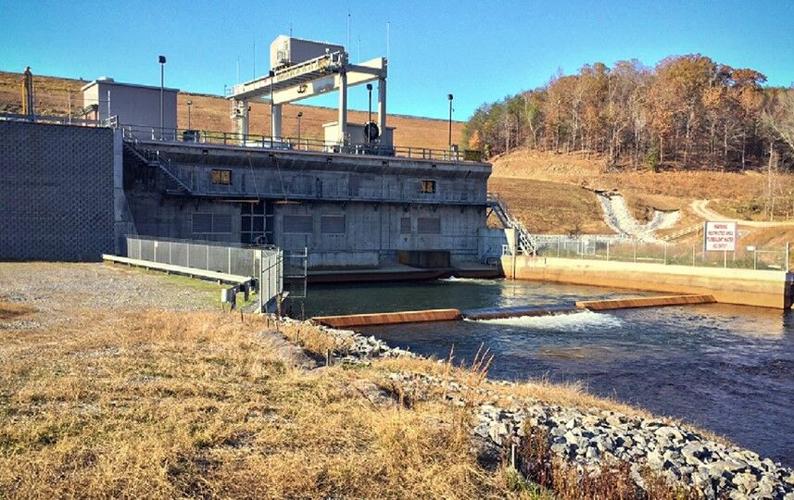 The Bridgewater Hydro Station is shown prior to Hurricane Helene. Flood damage at the powerhouse is limiting the amount of water Duke Energy can can release, limiting the lake's capacity to hold more water should a significant rainfall event occur.