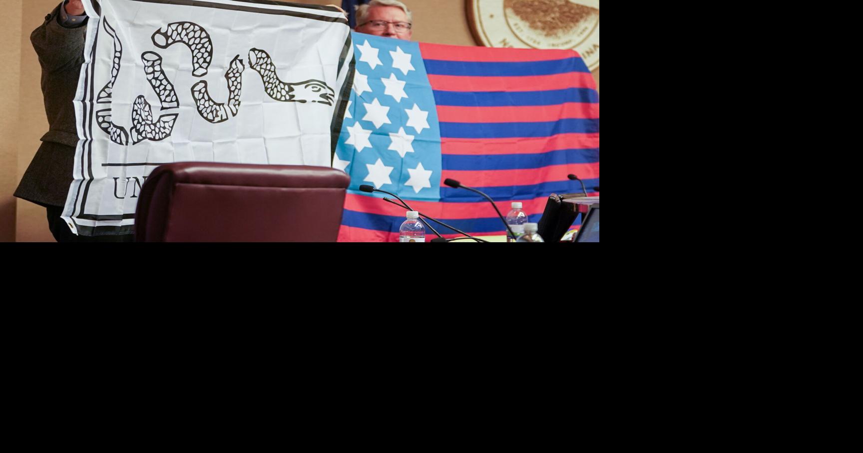 Historic Revolutionary War flags displayed at Morganton City Council ...